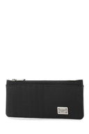 Soporte de tarjeta de cuero negro Dolce & Gabbana