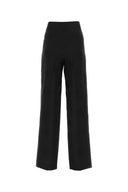 Burberry Black Wool Blend Wide Leg Pant
