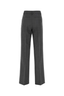 Burberry Dark Grey Wool Wide Leg Pant