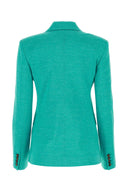 Max Mara Sea Green Cotton Blend Zirlo Blazer
