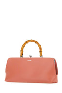 Jil Sander Salmon Leather Small Goji Bamboo Handbag
