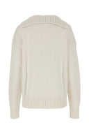 Jil Sander Ivory Cashmere Blend Oversize Sweater