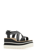 Stella Mc Cartney Sandalias de Elyse de tela de dos tonos