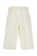 Jil Sander Ivory Linen Bermuda Shorts