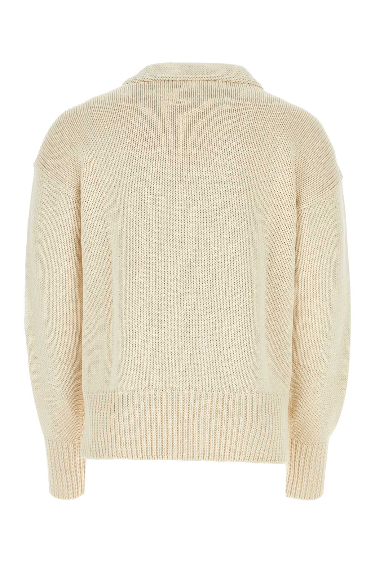 Jil Sander Ivory Cotton Cardigan