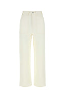Jeans de mezclilla de marfil kenzo