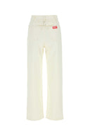 Jeans de mezclilla de marfil kenzo