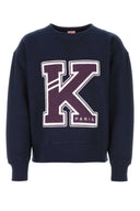 Kenzo Midnight Blue Cotton Varsity Sweatshirt