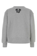 Kenzo Melange Grey Cotton Varsity Sutadred
