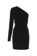 Dsquared Black Crepe a una spalla Mini abito