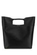 Alexander McQueen in pelle nera La borsa per la spesa a filo quadrato
