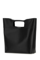Alexander McQueen in pelle nera La borsa per la spesa a filo quadrato