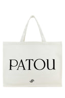 Patou White Cotton Shopping Bag