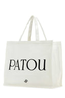 Patou White Cotton Shopping Bag