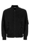 Valentino Garavani Black Nylon Bomber Jacket