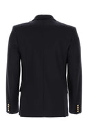 Valentino Garavani Navy Blue Cotton Blazer