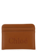 Chloe Caramel Leather Card Holder