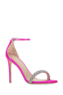 Stuart Weitzman fuchsia sandalias de flamingo