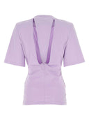 The Attico Lilac Cotton Top