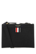 Thom Browne Black Leder Mini Dokumenthalter
