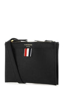 Thom Browne Black Leder Mini Dokumenthalter