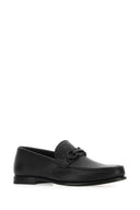 Salvatore Ferragamo Black Leather Loafers