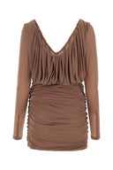 Saint Laurent Biscuit Trikot -Mini -Kleid