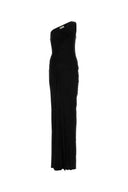 Saint Laurent Black Viskose Langes Kleid