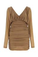 Saint Laurent Camel Jersey Mini Dress