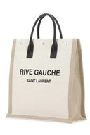 Saint Laurent Two Tone Canvas Rive Gauche Shopping Bag