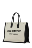 Saint Laurent Sand Canvas Large Rive Gauche Shopping Bag