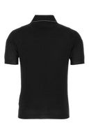 Prada Black Wool Blend Polo Shirt