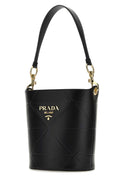 Prada Black Leather Bucket Bag