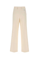 Prada Ivory Cotton Wide Leg Pant
