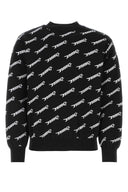 Hinterhalt bestickter Stretchwolle -Mischpullover
