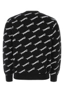 Hinterhalt bestickter Stretchwolle -Mischpullover
