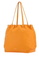 By Far Orange Nappa Leather Oslo Shopping Bag