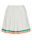 Casablanca White Satin Par Avion Mini Skirt