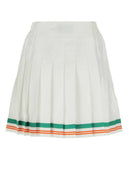 Casablanca White Satin Par Avion Mini Skirt