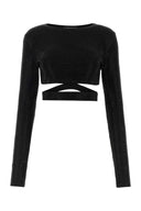 Andrea Adamo Embellished Viscose Blend Top