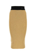 Prada Gold Blend Viscose Stretch Skirt