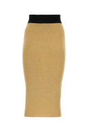 Prada Gold Blend Viscose Stretch Skirt