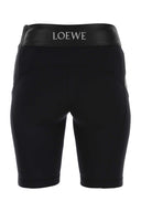 Loewe Black Leder und Stoff Leggings