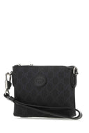 Gucci Black Gg Supreme Fabric Clutch