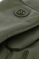 Gucci Handschuhe aus militärgrünem Nappaleder