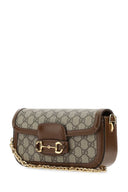 Gucci Leather And Gg Fabric Handbag