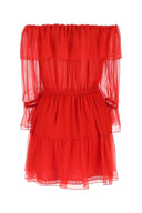 Gucci Red Chiffon Mini -Kleid