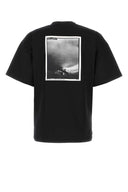 OAMC schwarzes Baumwoll übergroße T -Shirt