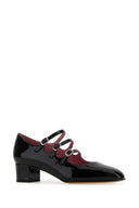 Carel Paris Black Leather Kina Pumps