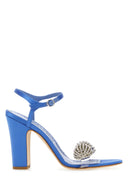 Sandalias de elhob de satén azul de Manolo blahnik